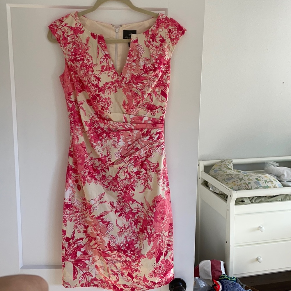 Adrianna Papell pink floral dress